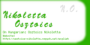 nikoletta osztoics business card